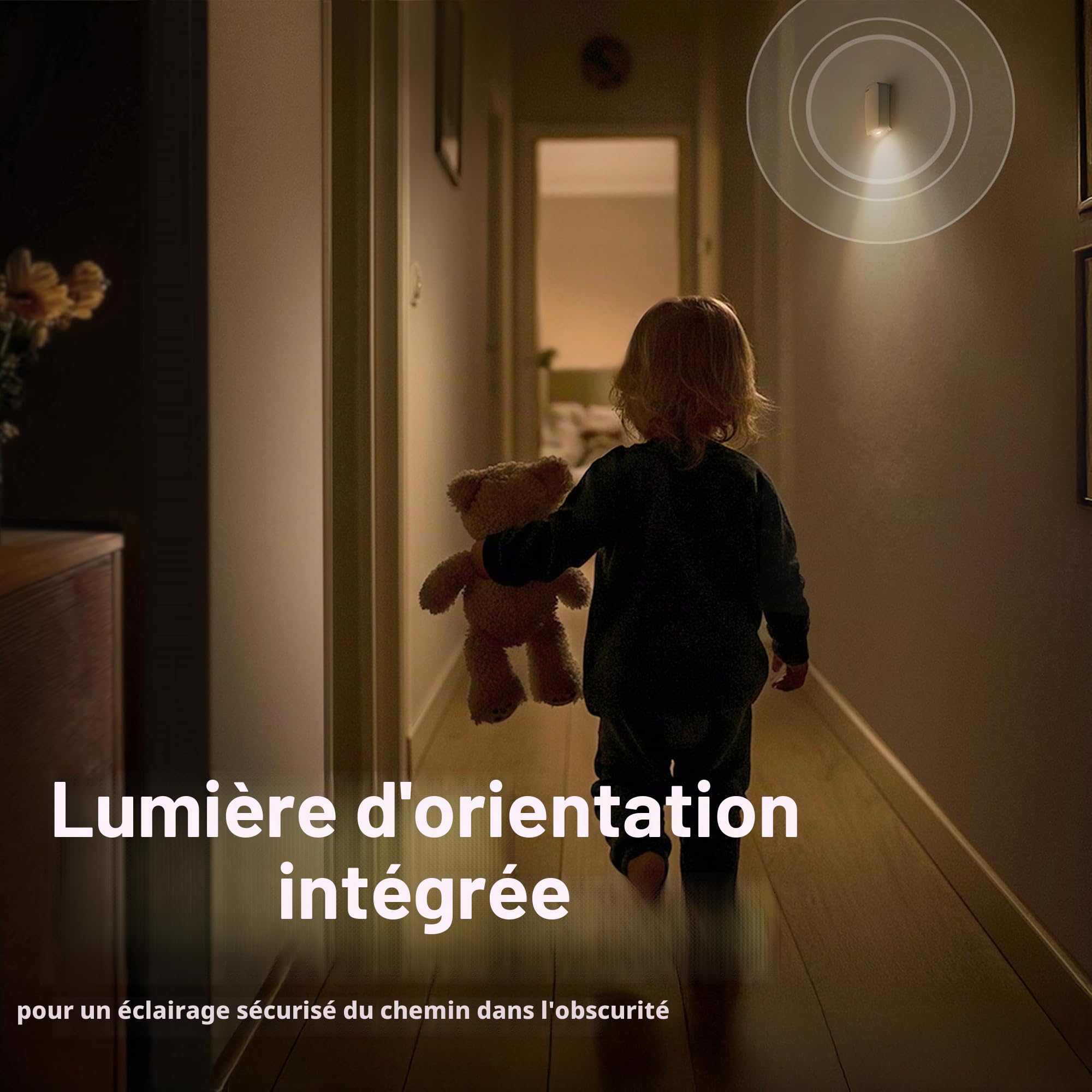 Détecteur de Mouvement II [+M] Bosch Smart Home, détecteur de Mouvement ext. & int., certifié en degré 2, lumière d’Orientation, Filtre Petits Animaux, Plage de détection 13 m Max., Compatible Matter