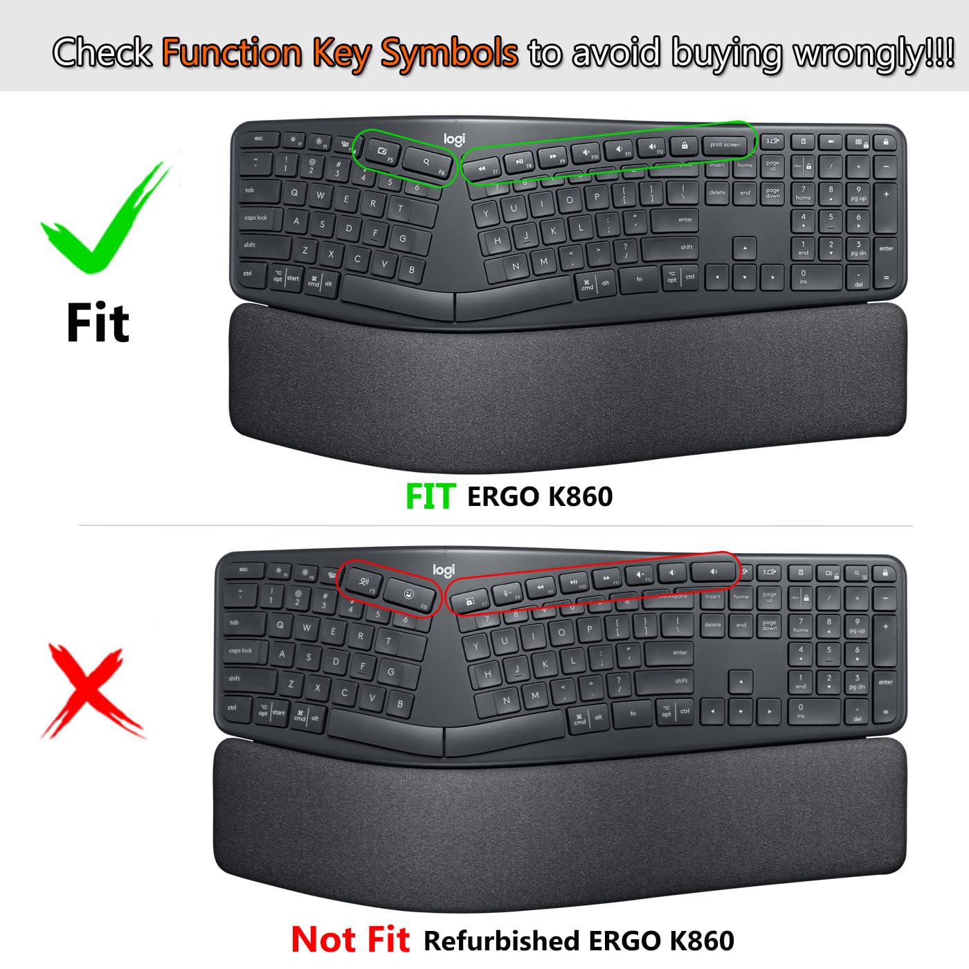Amazon.co.jp: Logitech K860 エルゴノミックキーボード用キーボード