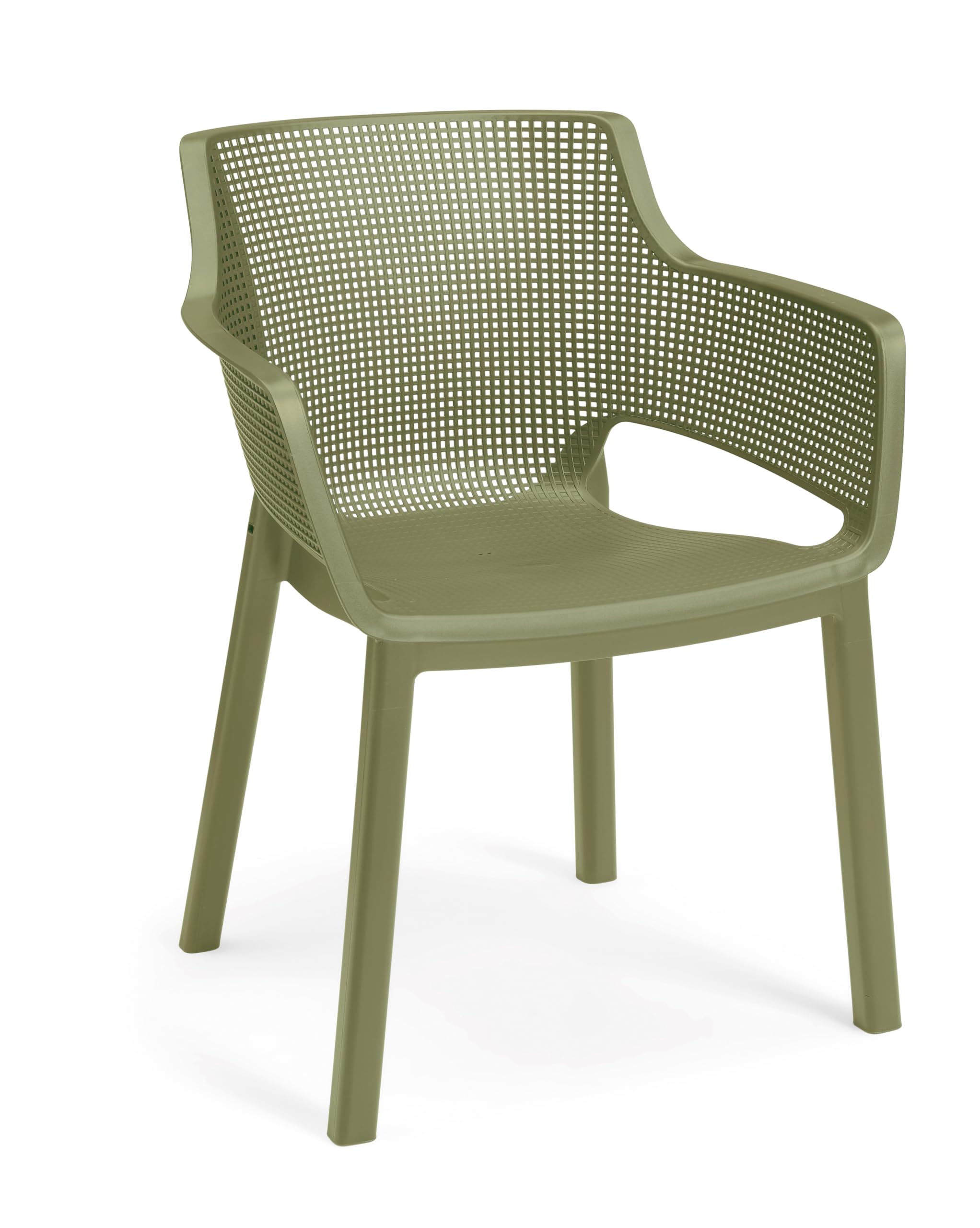 Keter Set x4 Silla de Exterior de jardín Elisa 61,5x53x78,4cm (Verde)