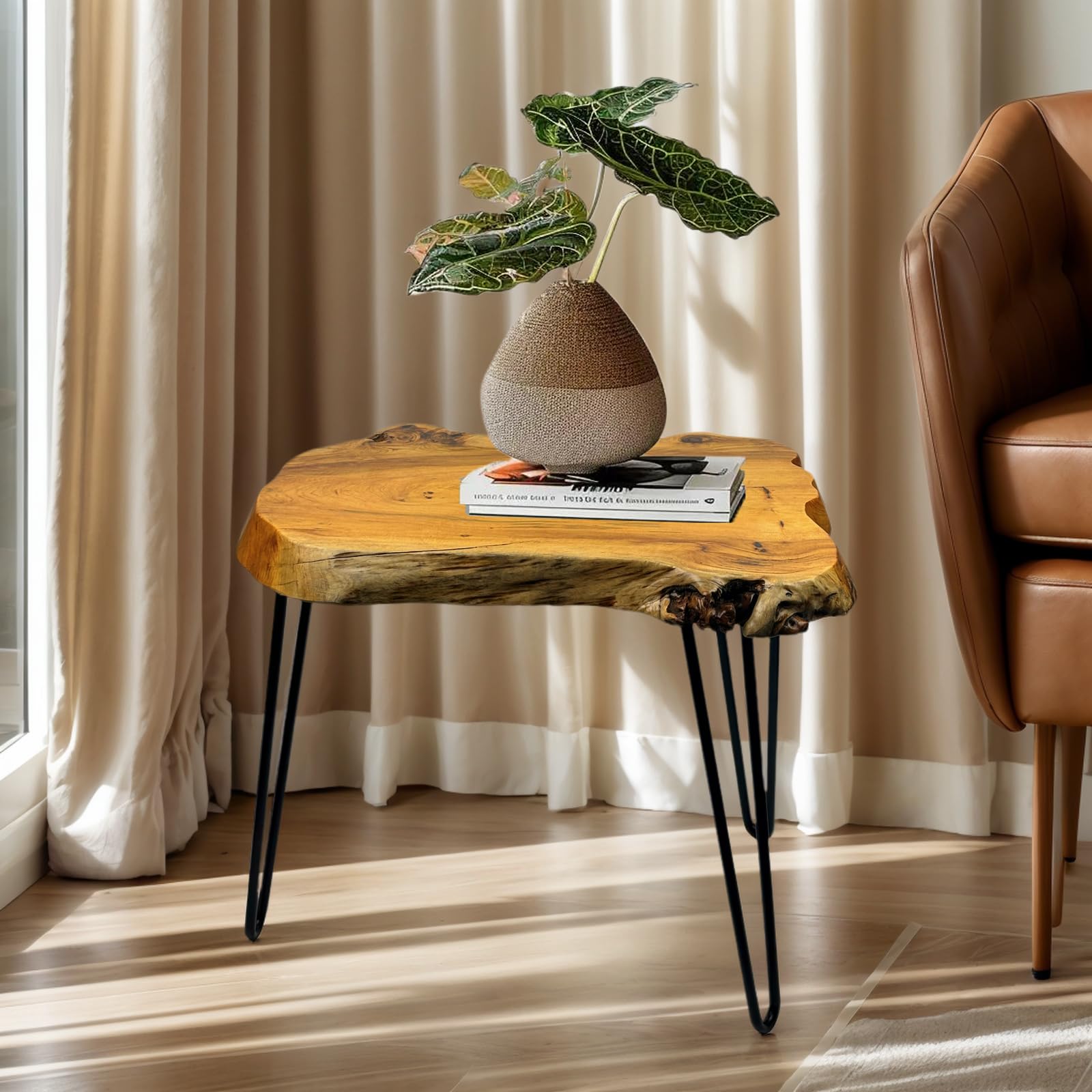 ON-U LIFEオンユーライフROUND SIDE TABLE PREMIUM Amazon.com: DONZIKLE Live Edge Side Table, Natural Wood End Table