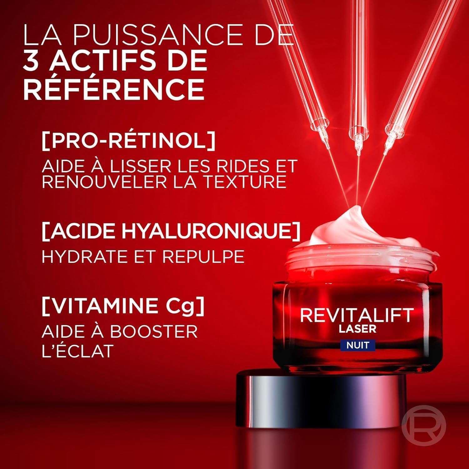 L'Oréal Paris Revitalift Laser Crème Masque Nuit Anti-Rides 3 Actifs 50ml - Détails et caractéristiques