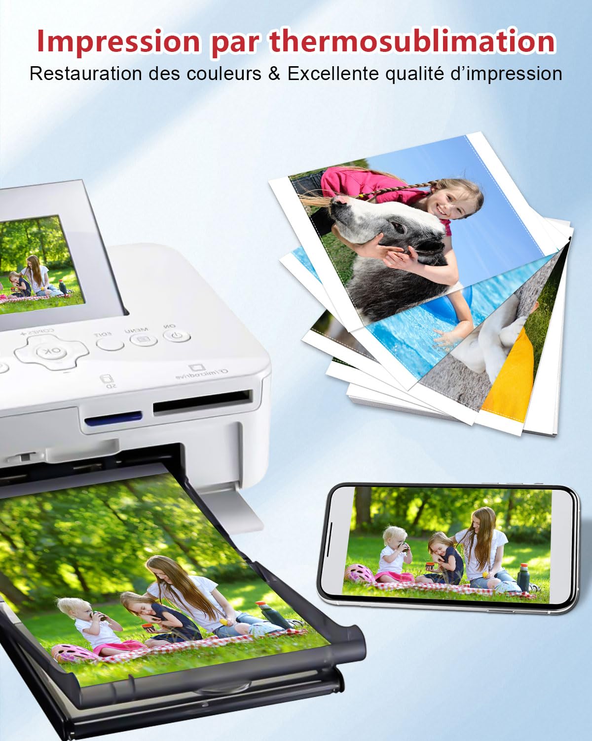 Cruxer Compatibile con Canon Selphy CP1300 CP1500 KP-108in 10x15 cm Carta fotografica KP-108 per Canon Selphy CP910 CP800 CP810 CP780 CP760 CP1000 CP1200, 108 lucida Foglio Paper und 3 Cartucce