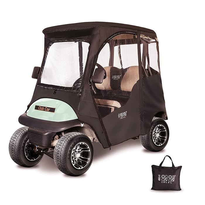 Buy 10L0L Golf Cart Deluxe Enclosure Cover for Club Car Precedent 2 Passenger, 4Sided Clear PVC
