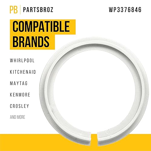 Miniatura 2 de PartsBroz WP3376846 - Sello de brazo de pulverización inferior, compatible con lavavajillas Whirlpool Kenmore KitchenAid Estate, reemplaza a