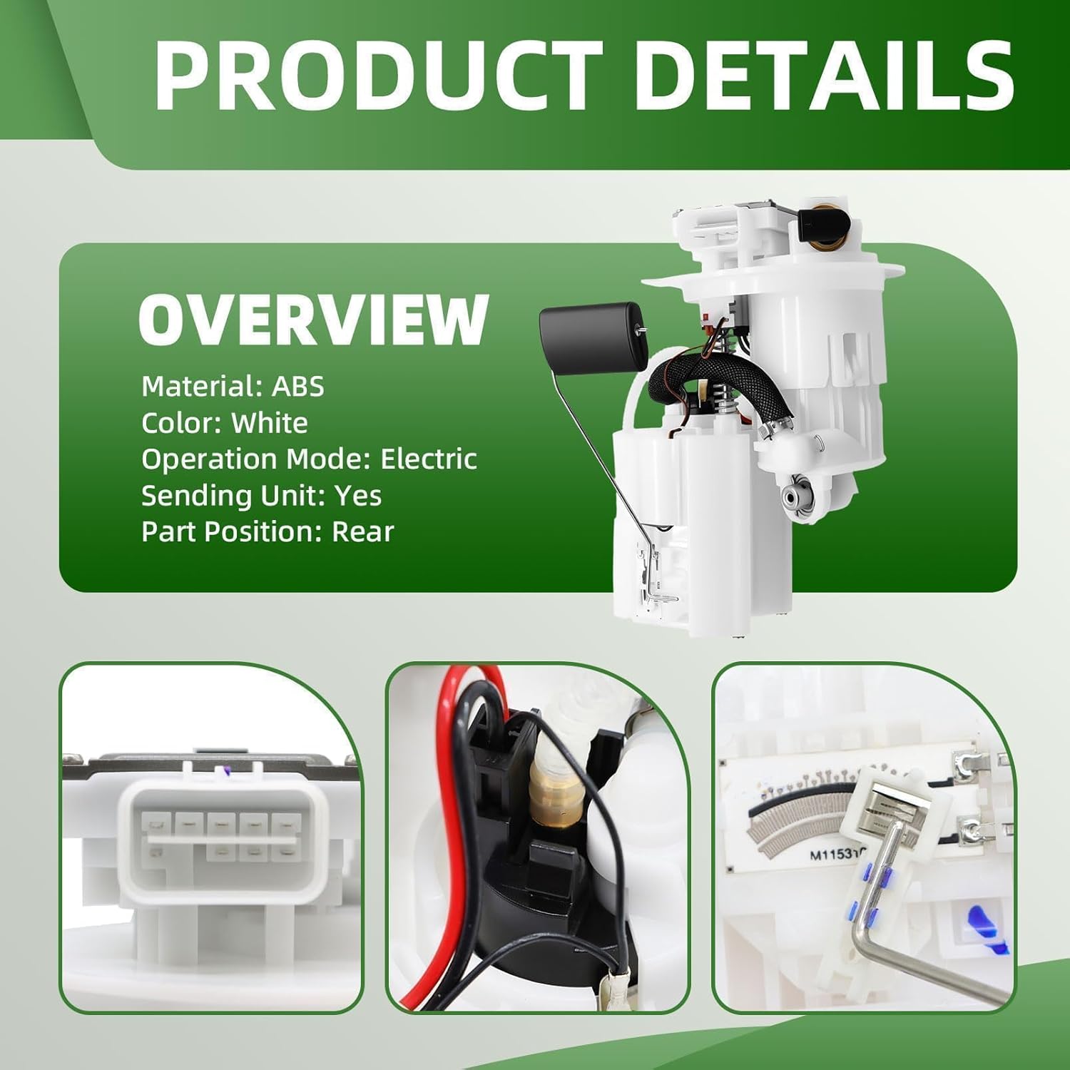 31110-D5500 Electric Fuel Pump Module Assembly Compatible with Sonata 2015-2019, Optima 2016-2020 1.6L 2.0L 2.4L, Cadenza 2017 31110-C2500 with Sending Unit