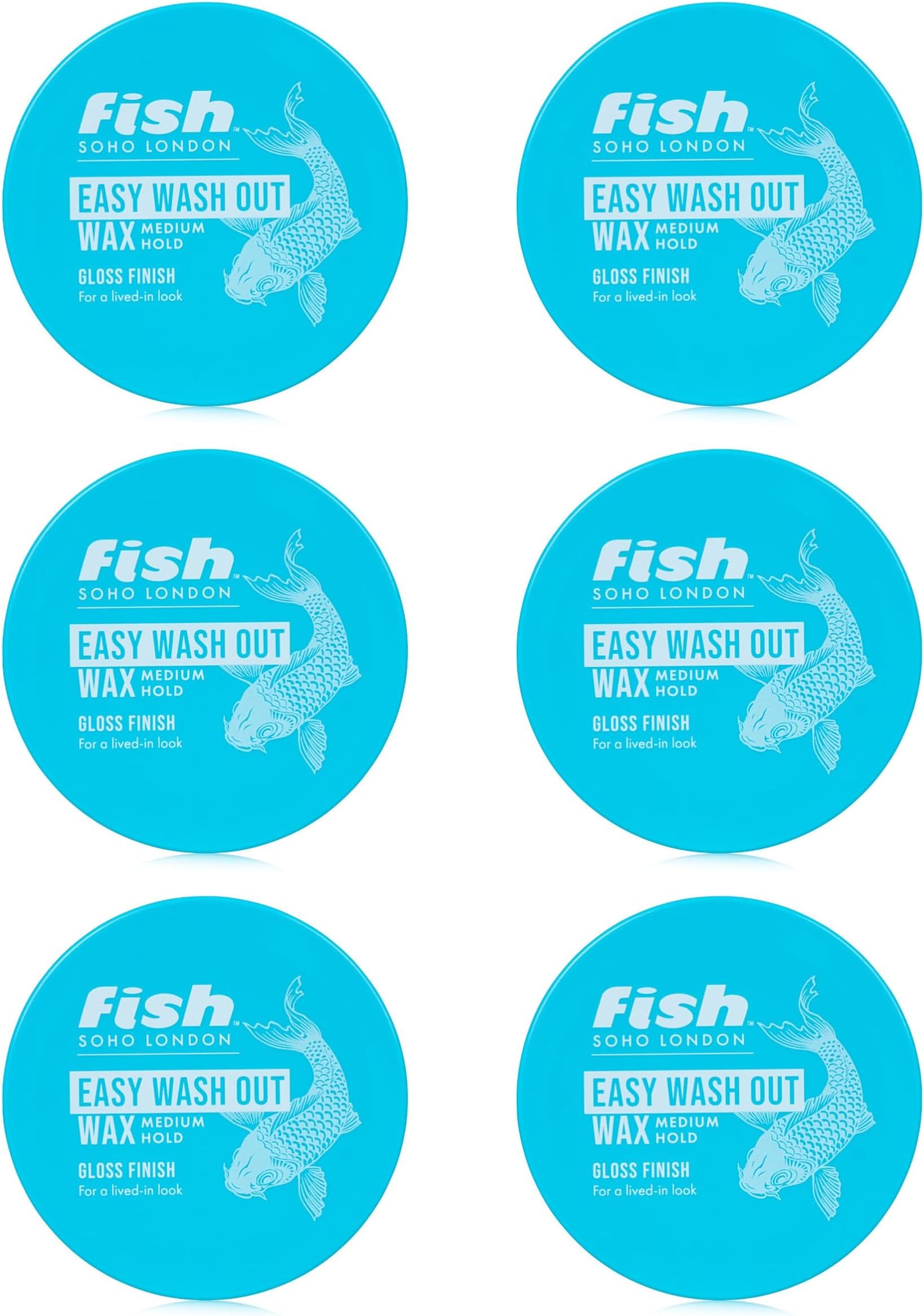 Fish Original Easy Wash Out Wax 100ml x6