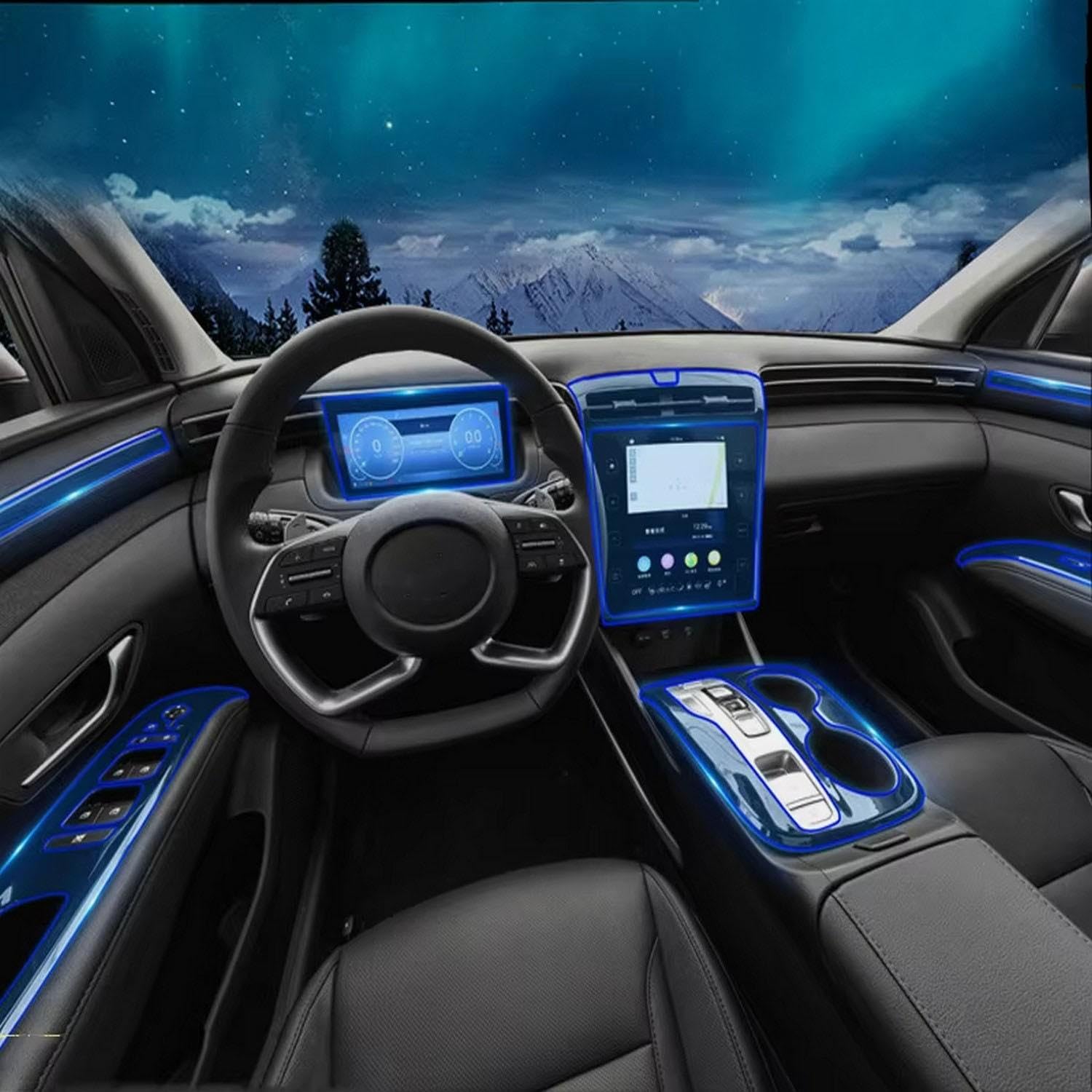 Film de protection pour console Hyundai Tucson 2021 2022 Nx4 FOEBE