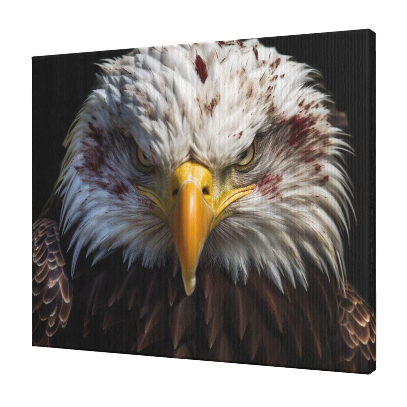 FodPand Bald Eagle American Flag Canvas Wall Art for Living Room Wall Decor 20"x24" Modern Artwork Painting Pictures Hanging Canvas Prints Aesthetic Wall Art for Bedroom Bathroom Office Wallart Decor