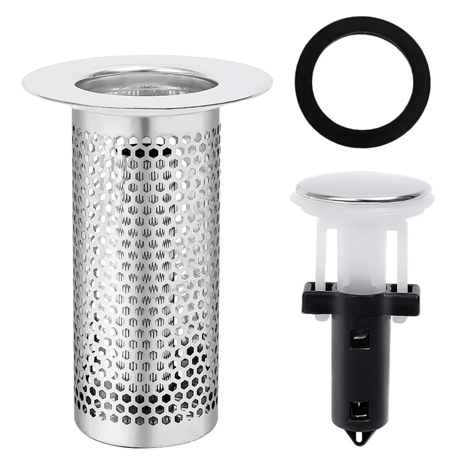 Sink Strainer Waste Pop Up Stainless Steel Floor Drain Filter