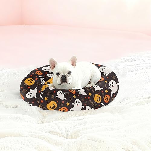 Miniatura 2 de Ghosts Cartoon Cute Halloween Relieve Stress Pet Dog Bed fluffier Kitten Beds for Medium Size Pets Supplies Camas para mascotas Grandes