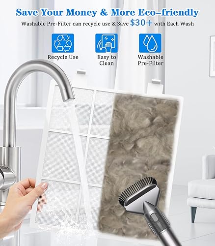 Miniatura 2 de Purificador de aire, purificadores de aire FRESHDEW para el hogar con HEPA H14 y filtro de carbón activado, elimina el 99.99% del polvo, olores,