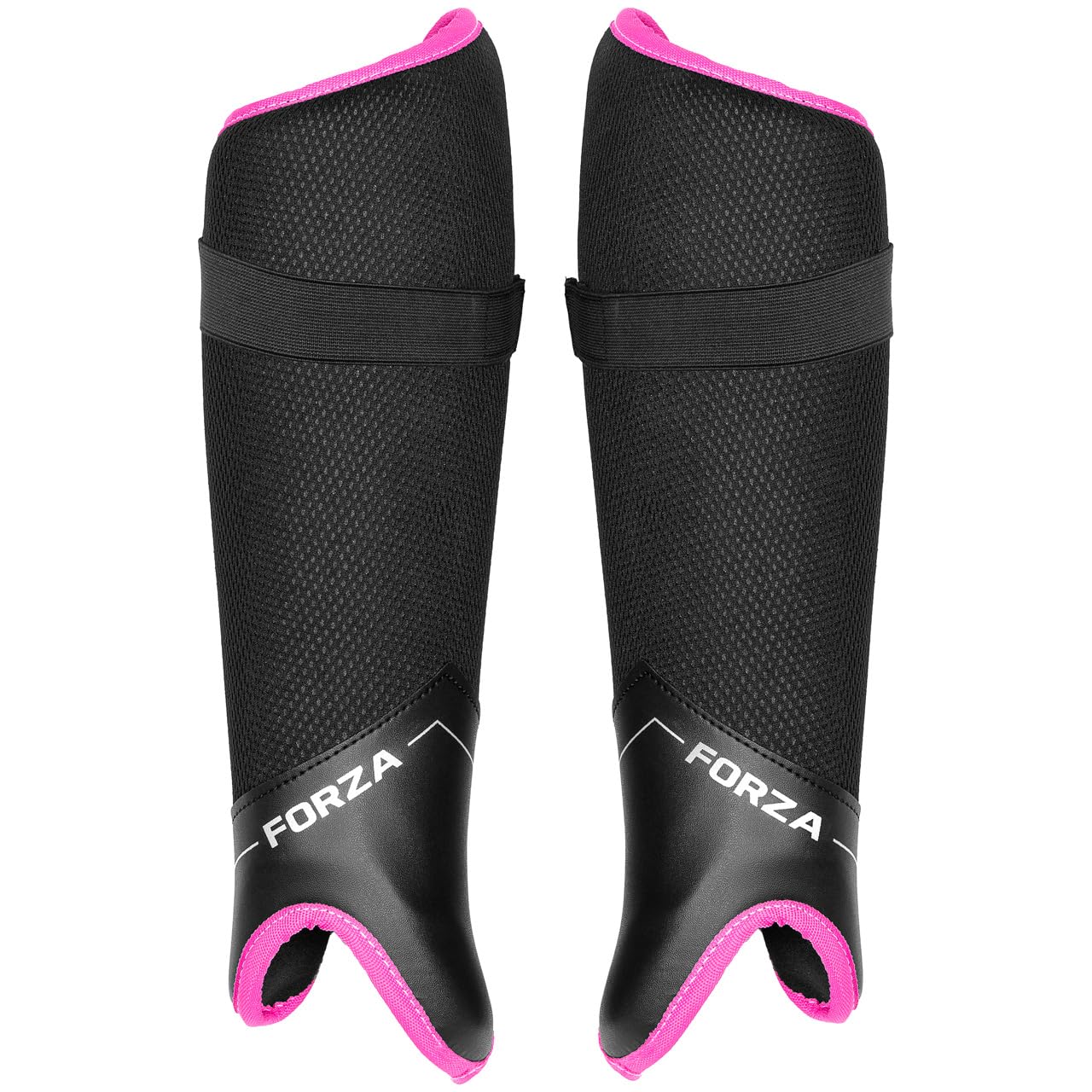 FORZA Pro Hockey Shin Pads | High Impact Protection for Field Hockey Players (Small, Pink)