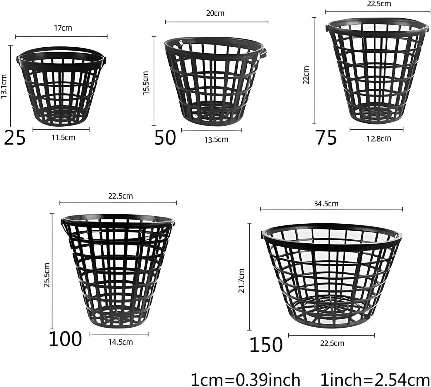 Balls Bucket Balls Basket with Handle Balls Storage Bucket Basket Golfball Container Carrier