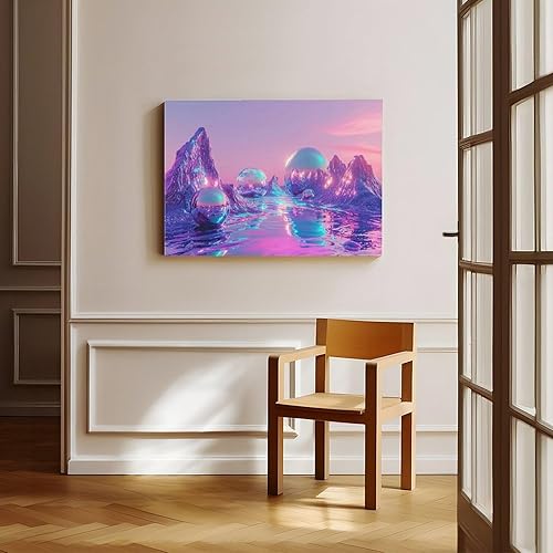 Miniatura 8 de ZMLIS Cyber Y2K Vaporwave Wall Art  Retro Futuristic Dreamcore Print  Aesthetic Neon Digital Decor for Bedroom Or Studio Poster for Room Aesthetics