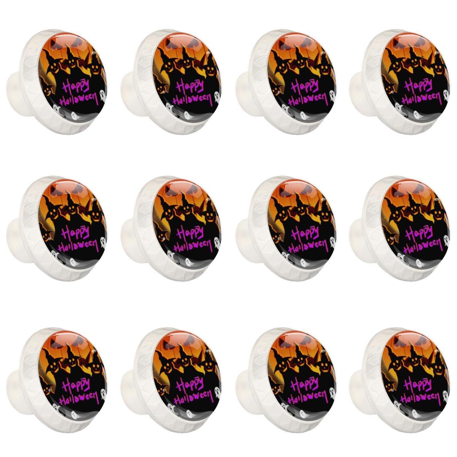 Boutons de tiroir ronds en verre pour décorer votre cuisine ce Halloween