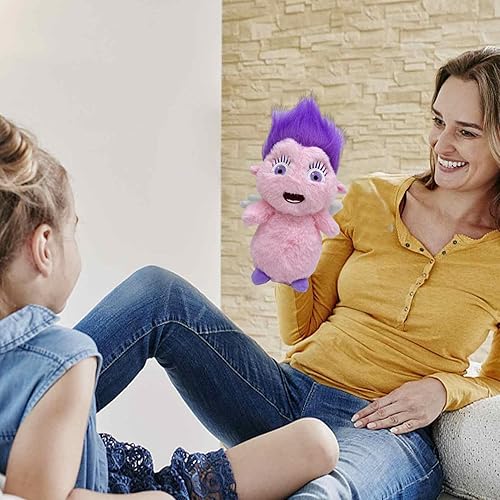 Miniatura 4 de Peludo Bibble Plushies, muñeca de peluche Kawaii de elfo regordete de pelo morado, juguete de peluche de personaje de película animada súper suave,