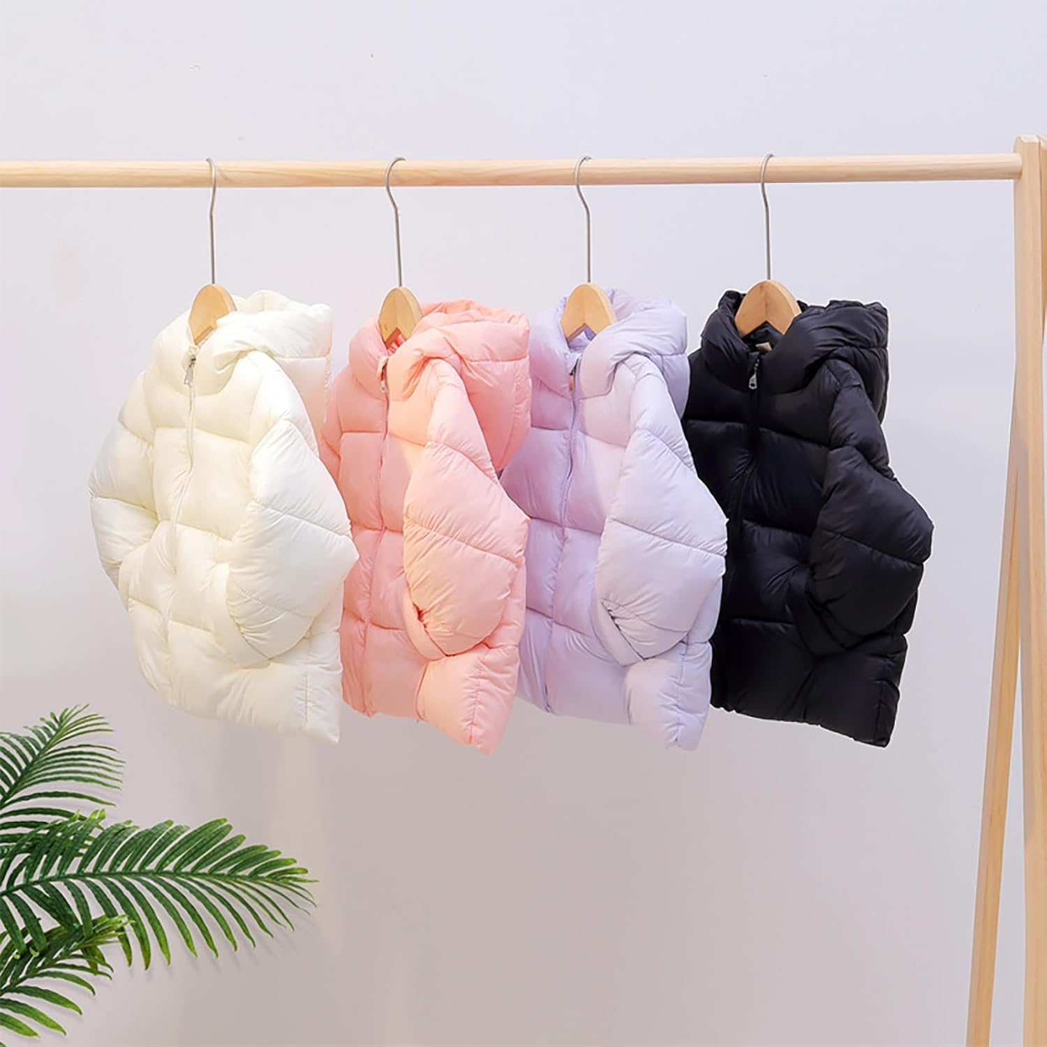 Boys Girls Winter Coat Lightweight Packable Hooded Puffer Jacket for Kids Toddler Water Resistant Padded Down Coat