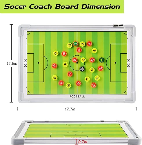 Miniatura 2 de LEAP Magnetic Coach Boards Dry Erase Marker Clipboard with Hanger, Magnets and Dry Erase Pen Eraser Soccer Hockey Basketball Baseball
