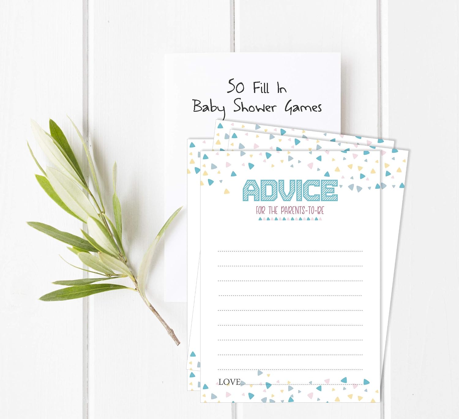 Inkdotpot 50 Advice Cards New Parents For Baby Shower Game Gender Reveal Party Supplies It’s A Boy It’s A Girl Advice For New Mom & Dad - Image 3