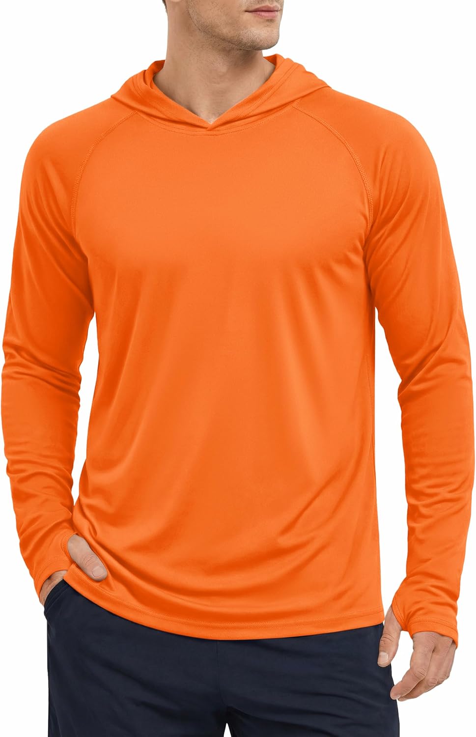 KEFITEVD Men's Sun Protection UPF 50+ Hoodie Shirts Long Sleeve Swimming Fishing Shirt SPF UV Quick Dry Rash Guards