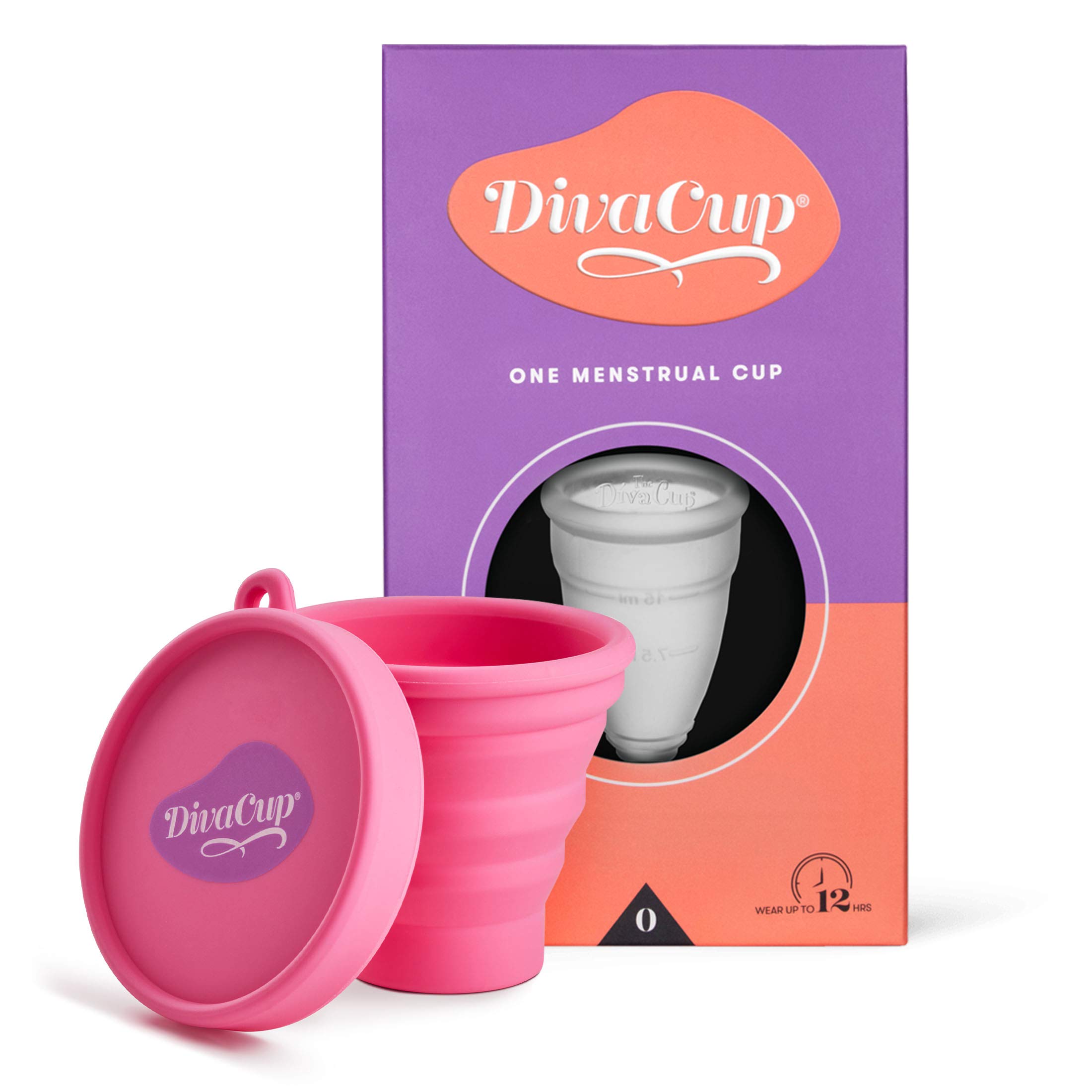 DivaCup Menstrual Cup & Shaker Cup - Feminine Hygiene - Leak-Free - BPA Free - Model 0