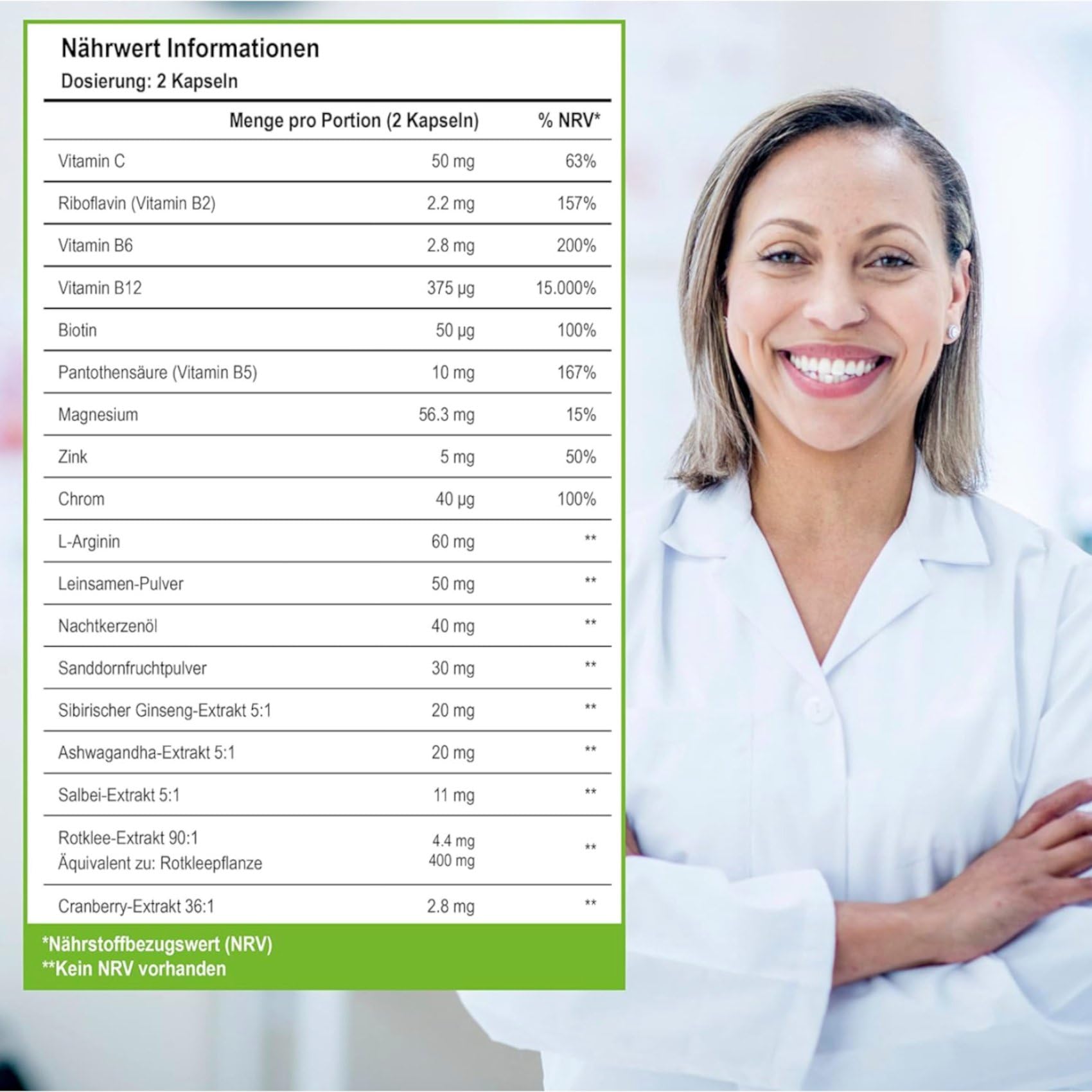 Health & Her Multi-Nährstoffkomplex - Wechseljahre Tabletten Pflanzlich - Unterstützt das Wohlbefinden während der Wechseljahre - 1 Monatspackung enthält 60 Menopause Kapseln