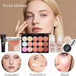 Kit de maquillage tout en un pour les femmes Kit complet, Set de maquillage pour les femme, Comprend Palette à paupières/Fondation/Lipstick/Eyeliner/Mascara/Brush de maquillage,Cadeau de maquillage & Anniversaire et jour de fête et tous les jours. (Set2)
