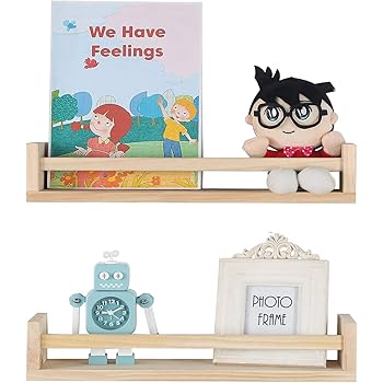 natural wood shelves nursery