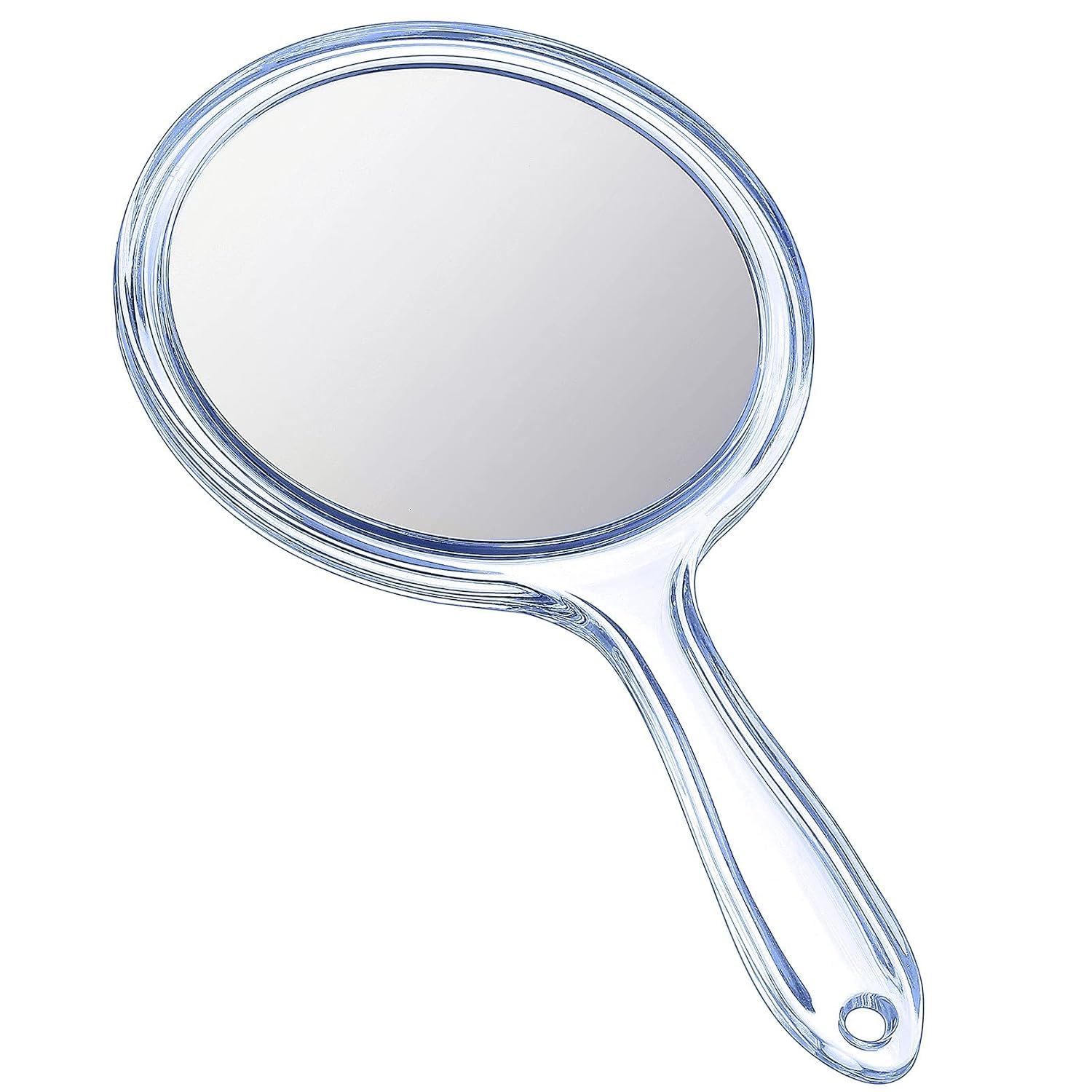 Handheld Makeup Mirror with Magnification, for Desk Make Up, Magnifying Hand Held Mirror (TRANSPERNT-Pink-Small)-image-49