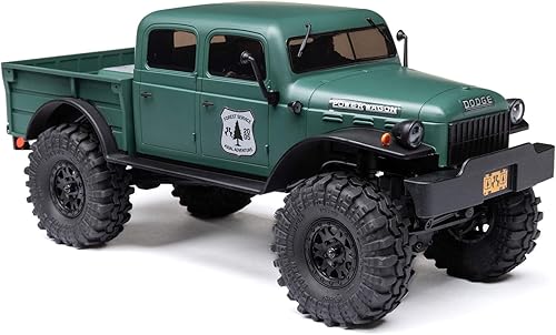 Miniatura 9 de Axial Camión RC SCX24 40's 4 puertas Dodge Power Wagon verde 124 4 ruedas Drive-RTR (todo lo necesario para correr incluido) AXI00007T2