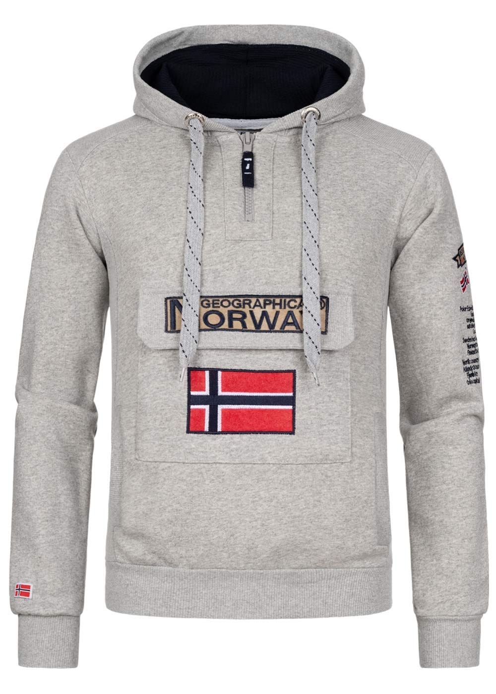 Geographical Norway Gymclass Men - Sudadera Hombre con Capucha Bolsillo Canguro para Hombres - Jersey Sudaderas Manga Larga - Ropa para Hombre Primavera Verano Otoño Invierno