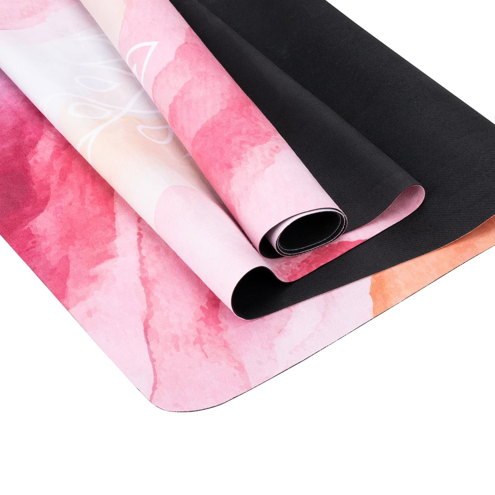 Reise-Yogamatte aus rutschfestem, faltbarem Wildleder – 1,5 mm dünn & leicht (1,4 kg), schweißabsorbierend für Hot Yoga, Pilates & Outdoor – inkl. Tragetasche, 183 x 61 cm