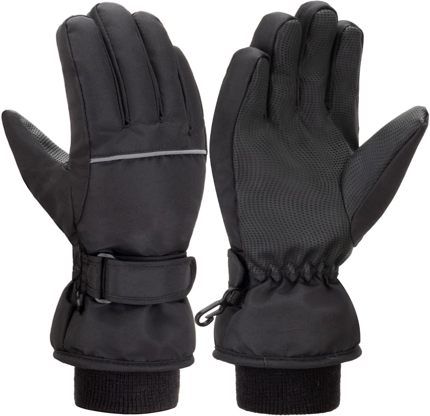 Oaomi Kids Snow Gloves Waterproof Insulated Kids Ski Gloves Winter