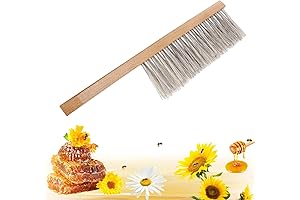Beekeeping Brush: Natural Horsehair with Polished Wood Handle