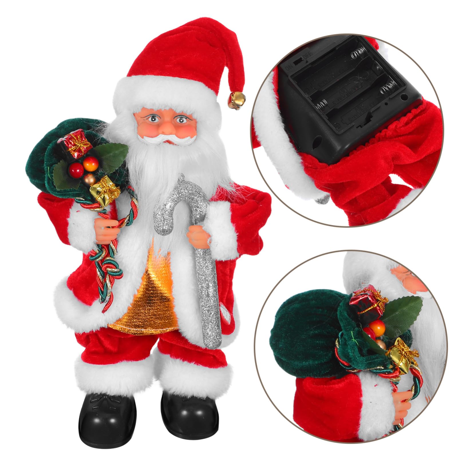BESPORTBLE Juguete de Papá Noel Musical Decoración Navideña Hogar Juguete Eléctrico de Papá Noel para Fiestas