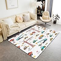 Vista 19 de jejeloiu Alfombra de Área con Líneas de Tiras Geométricas, Alfombra Decorativa para Sofá, Juego de Alfombras Decorativas Abstractas para Dormitorio