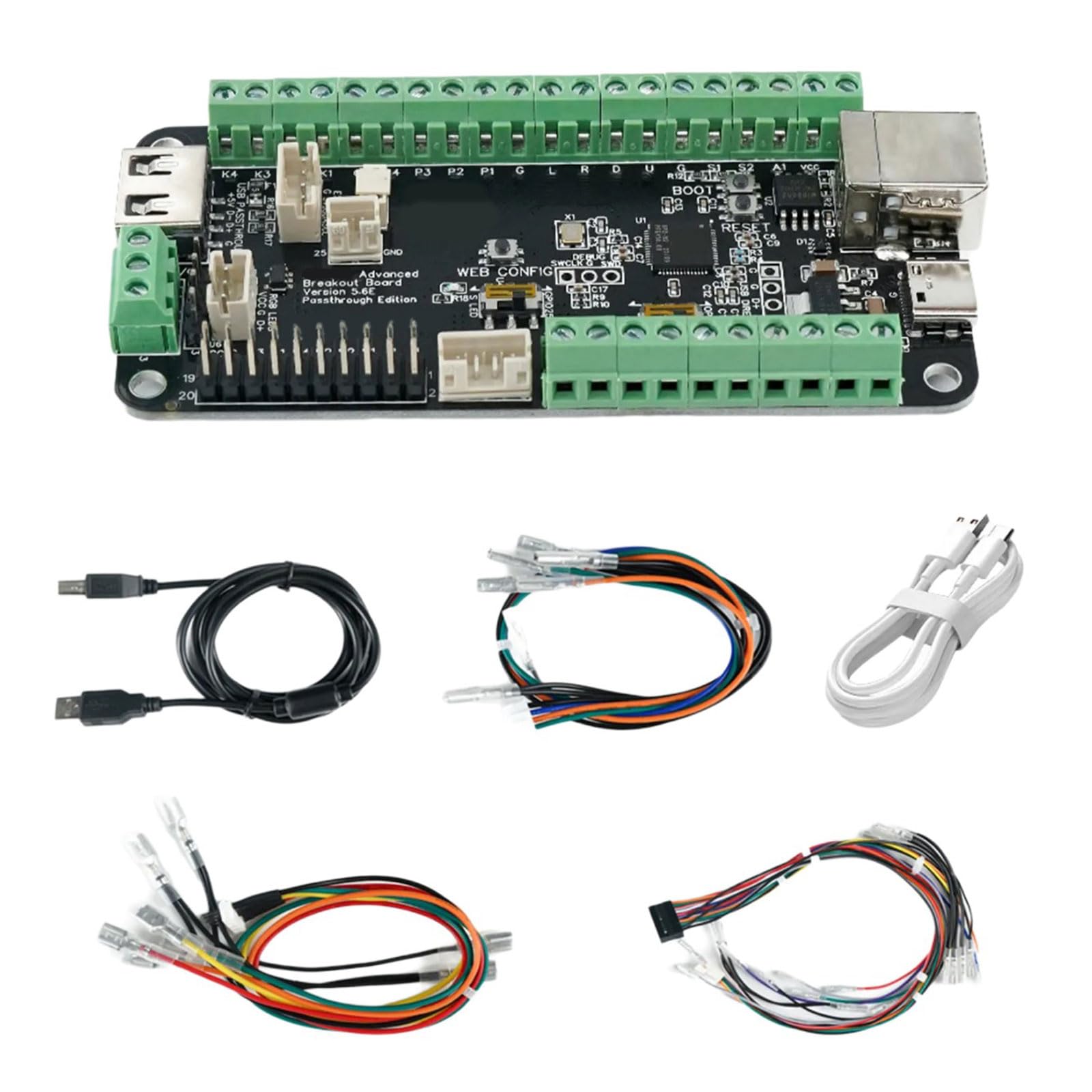 XAGMODSHN Console Fighting Board con controller RP2040 e cavo passthrough USB V5.6E Accessorio per giochi Controller joystick