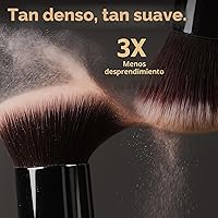 Vista 2 de BEAKEY Juego de brochas de maquillaje, base profesional, corrector de sombra de ojos, aplicador bronceador en polvo, 2 esponjas de licuadora