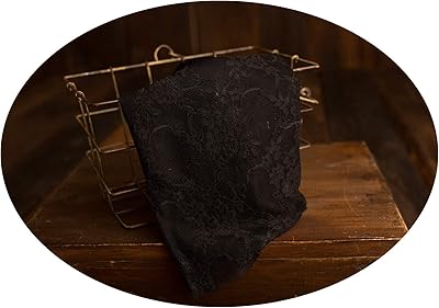 Stretch Lace Wrap, Newborn Baby Layer Photography Prop (Black)