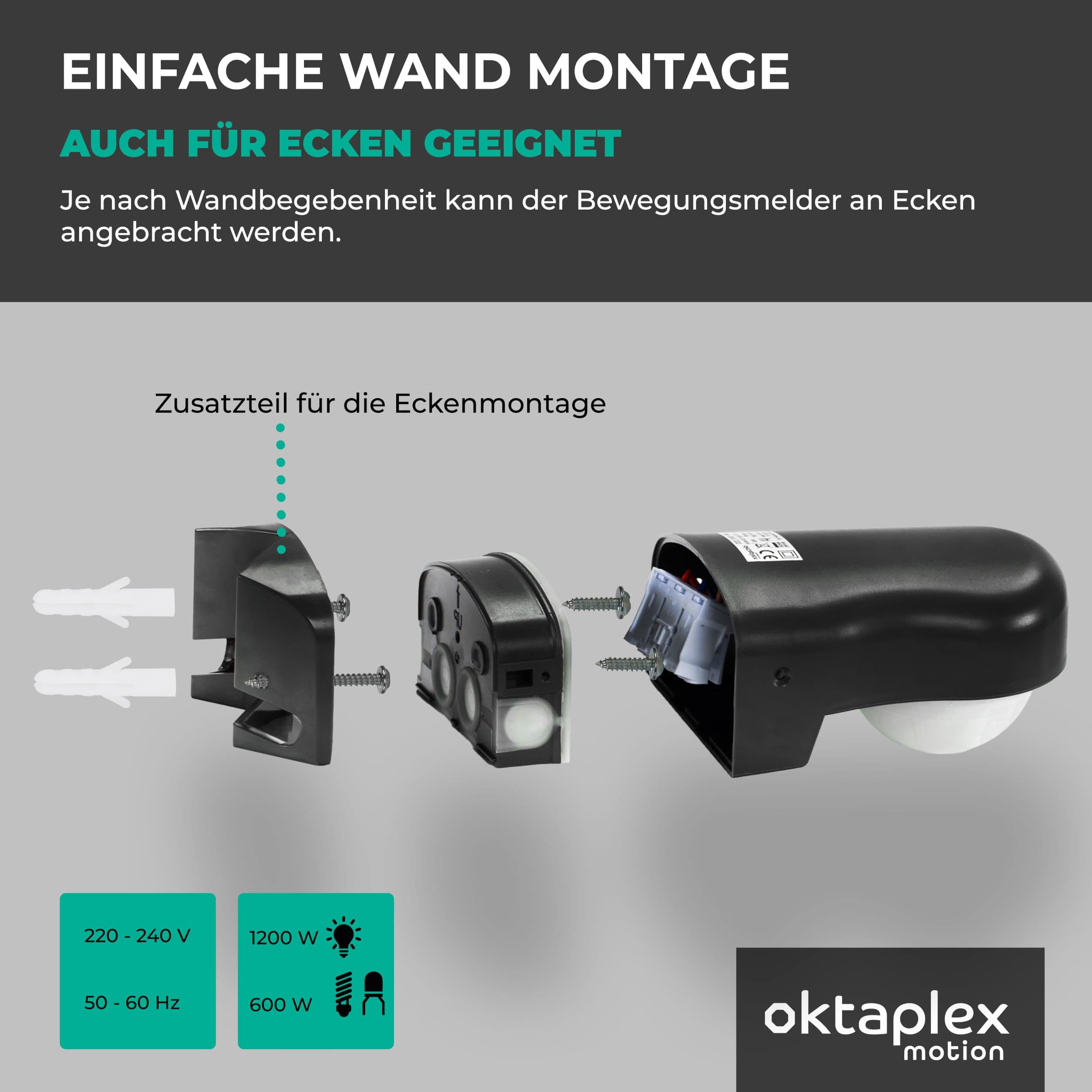 Oktaplex Bela Set van 2 schemerschakelaars voor buiten met uitschakeltimer IP65 230V antraciet instelbare schemeringssensor