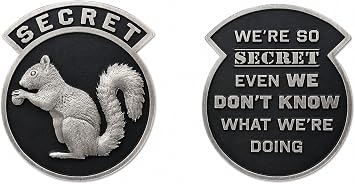 USAF Secret Squirrel We're So Secret Challenge Coin