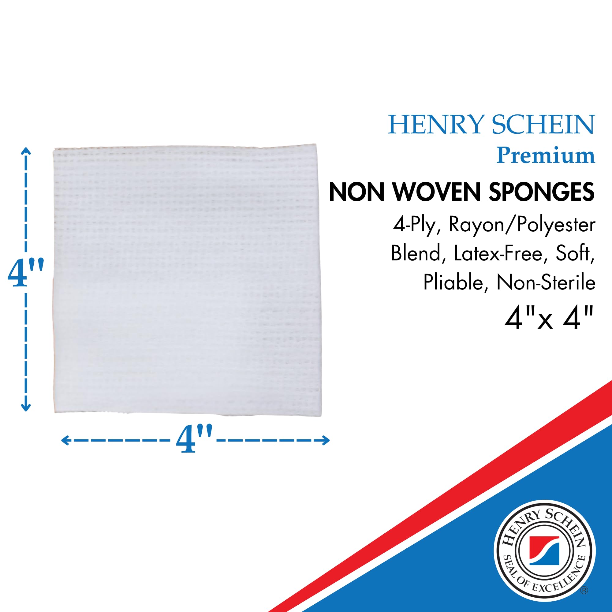 Amazon.com: Henry Schein Premium Non-Woven Gauze Sponge, 4
