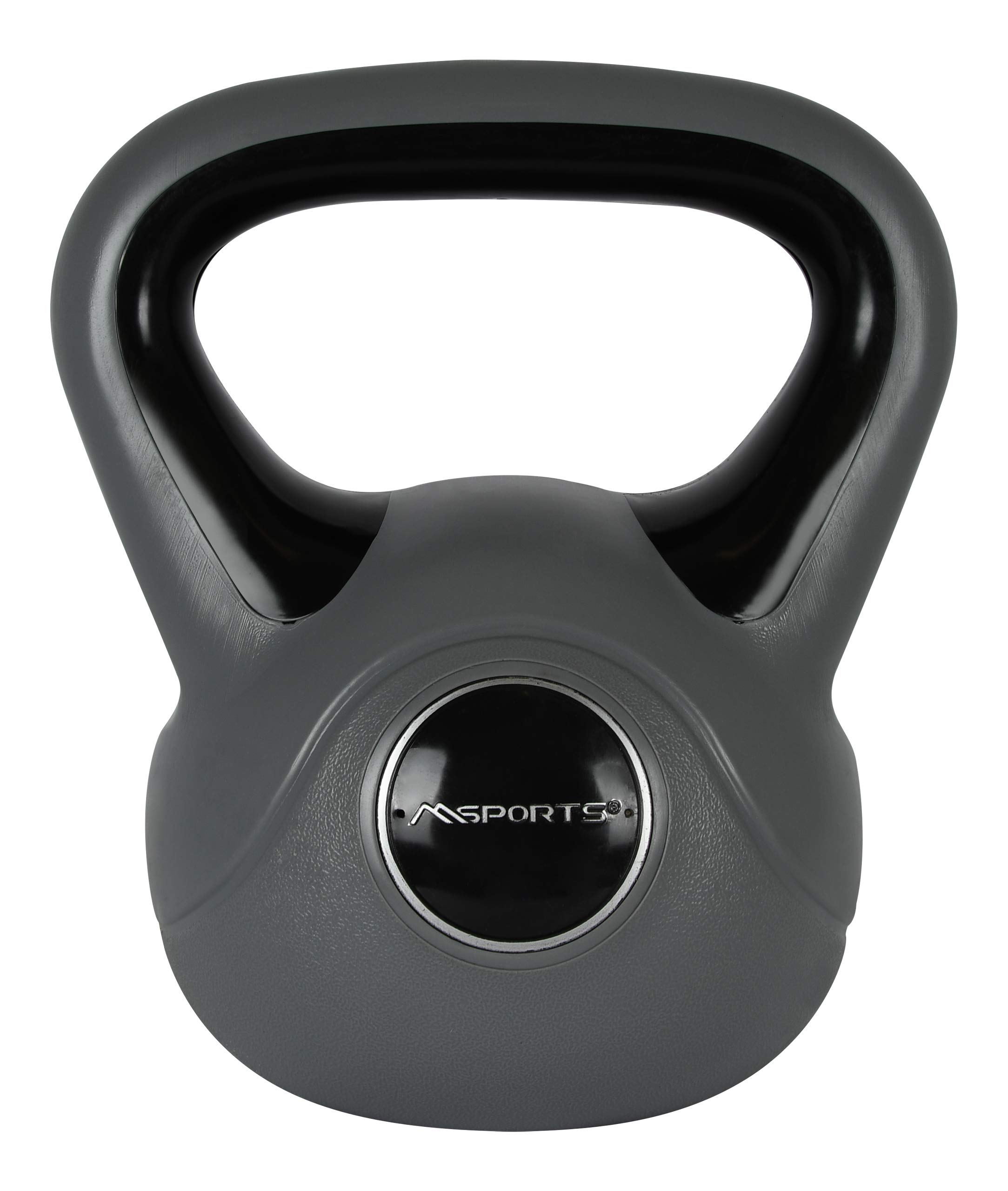 MSPORTS - Kettlebell da 2 – 20 kg, con poster degli esercizi da eseguire, 18 kg - nero.