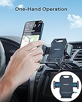 Vista 2 de APPS2Car Soporte de teléfono para ranura de CD resistente con diseño de operación con una mano, soporte para teléfono de coche manos libres