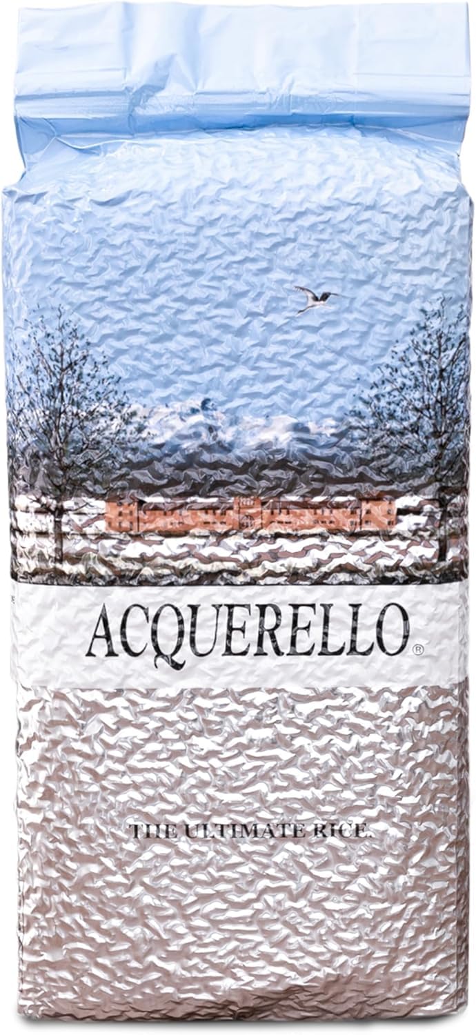 Paquete italiano Gourmet para risotto premium, arroz Acquerello Carnaroli 2,5 kg, madurado y procesado suavemente, cremosidad ideal para cocina gourmet + Polpa italiana gourmet