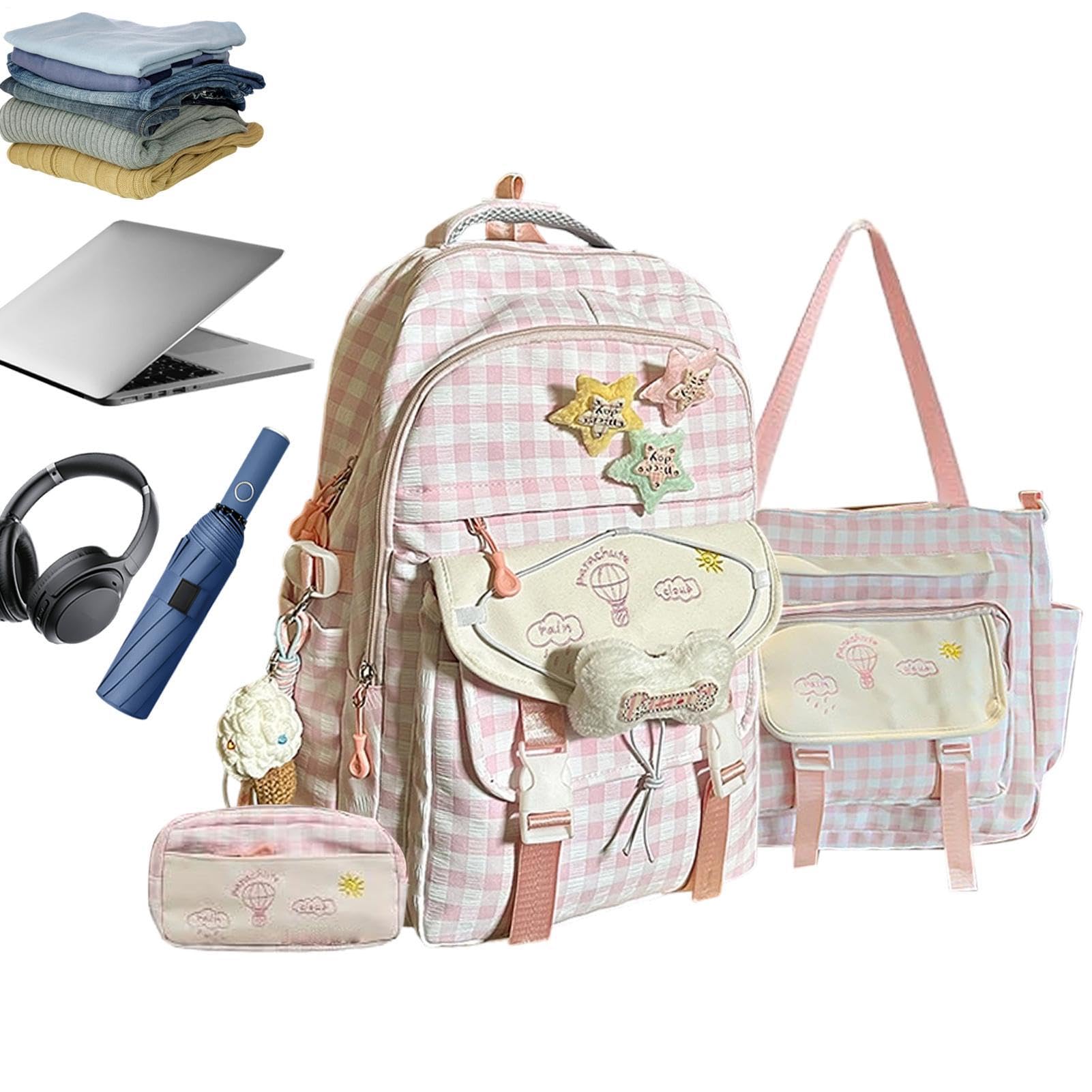 Ragazze Zaino Impermeabile Leggero Spazioso Regolabile, rosa, Refer to description, Unisex | Borsa a quadri per scuola superiore per scuola, università, biblioteca, viaggi, pendolari, gite, vacanze, studio