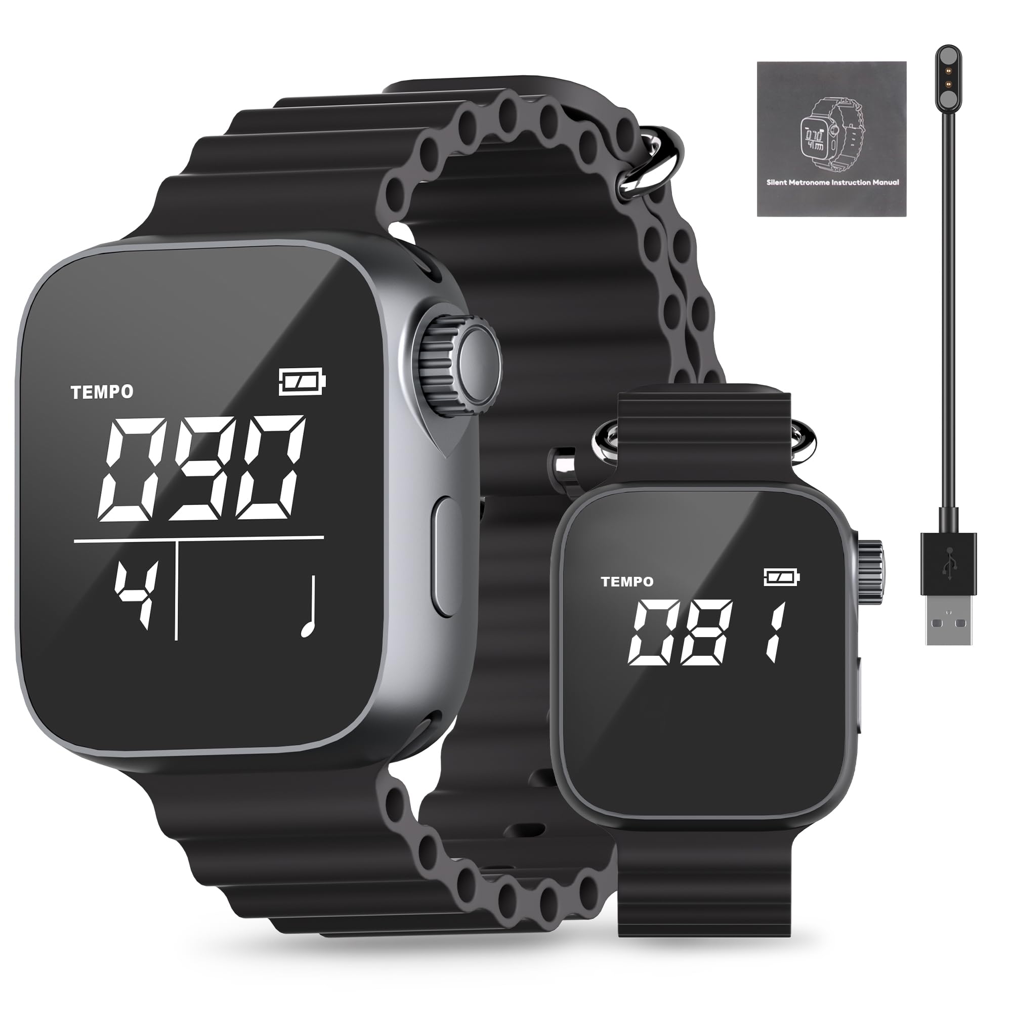 Amazon.com: Aklot Vibrating Metronome Watch, Switchable Metronome or Sport  Mode, Precision Pulse Wearable Metronomes for Instrumental Beginners,  Musicians, Exercisers with Magnetic Charging Cable, Manual (Black) :  Musical Instruments