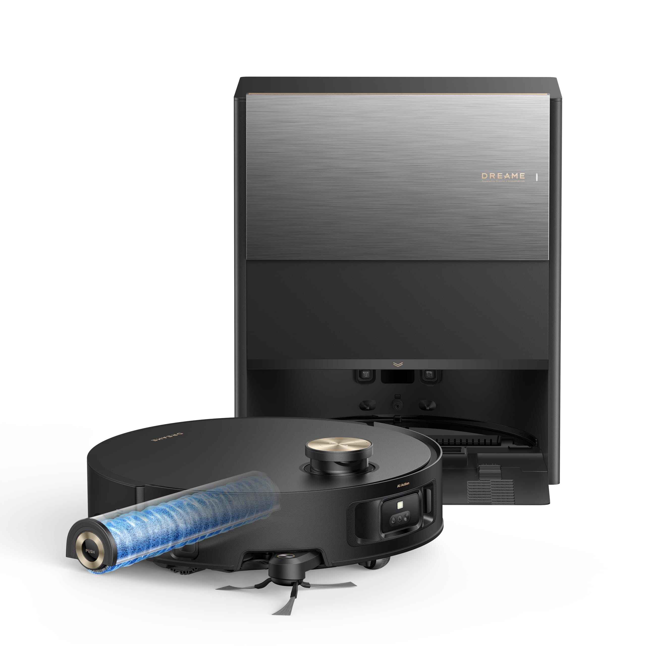 DREAME Aqua10 Roller Robot aspirapolvere con lavaggio AquaRoll, protezione del rullo per la cura di tappeti e moquette, superamento degli ostacoli di 6 cm, auto-svuotamento, aspirazione da 30.000 Pa