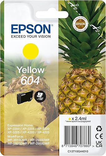 Miniatura 1 de Epson 604 Piña, Cartucho de Tinta Amarillo Genuino