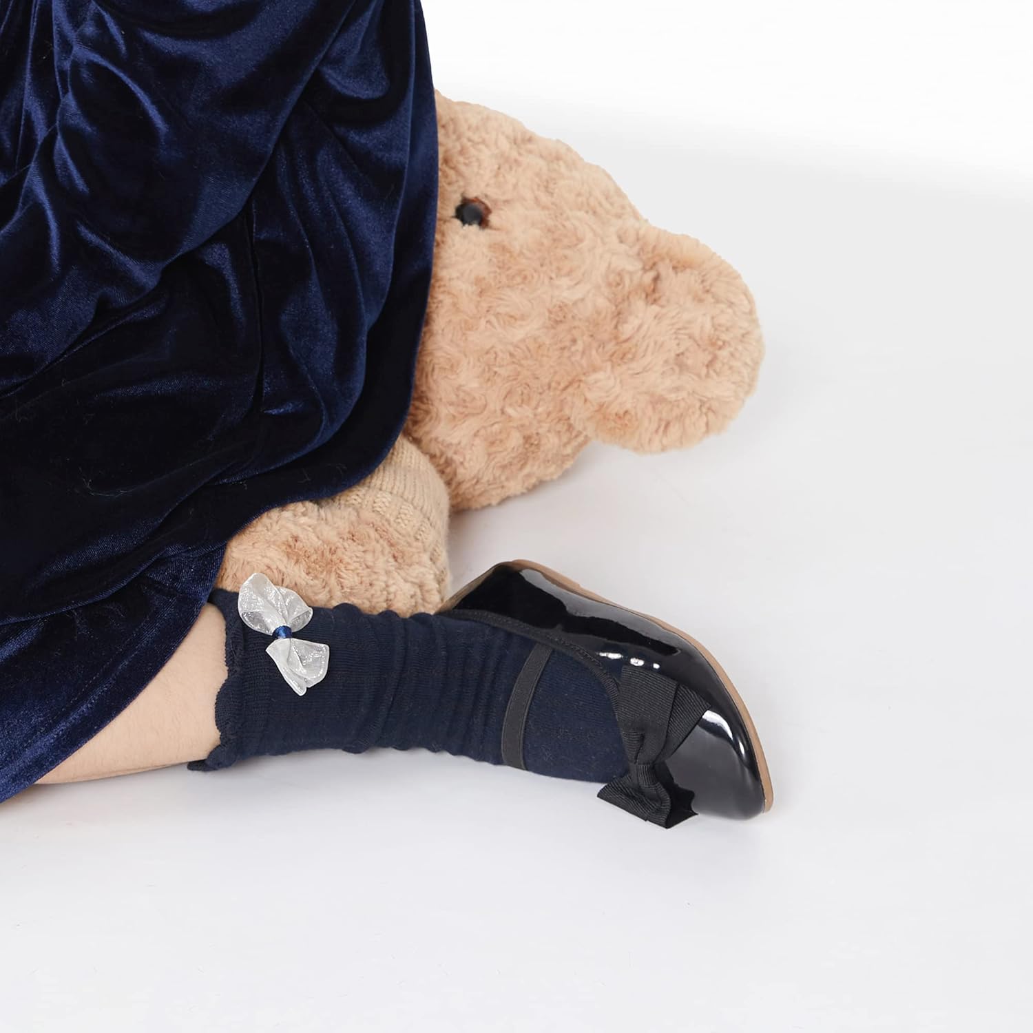 Kiderence Little Toddler Girls Dress Shoes Ballerina Ballet Flats Kids Mary Janes - Image 4